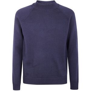 Zanone Men Stockinette Stitch Slim Fit Raglan Sleeved Mock Neck Sweater